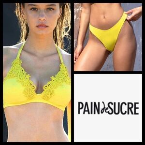 NWOT Pain De Sucre Sensitive Life Uni Triangle Lace Bikini Set